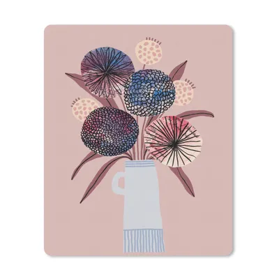 Produktbild von MuchoWow® Mauspad Mousepad Blumen - Pastell - Vase - Pflanzen 30x40 cm - Mousepads - Maus Mat - Pad - Mausunterlage - Mausmatten