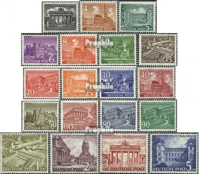 Produktbild von Briefmarken Berlin (West) 1949 Mi 42-60 (kompl.Ausg.) gestempelt Berliner Bauten