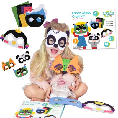 Produktbild von Woopie Art&fun Kreatives Set aus Filzmasken zum Selbermachen, 4-tlg.