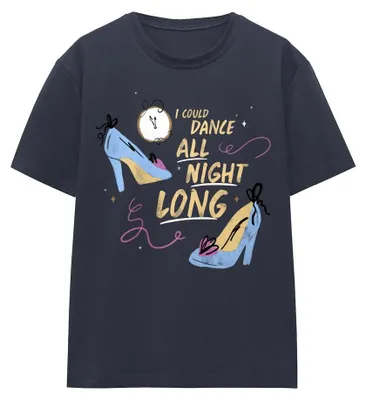 Image de Cendrillon - T-shirt pour femme « I Could Dance All Night Long » TV34652 (L) (bleu marine)