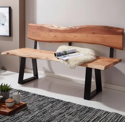 Image de Banc de salle à manger GAYA 180x83,5x60 cm acacia massif Banc avec