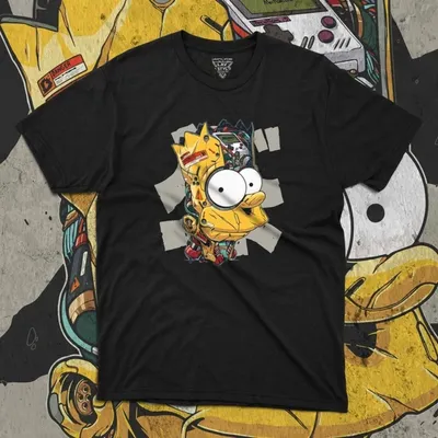 Produktbild von T-Shirts mit Aufdruck, Herren T-Shirt THE SIMPSONS BART 10145