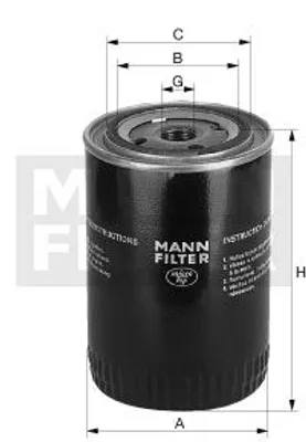Produktbild von Ölfilter MANN-FILTER W 1135 Anschraubfilter