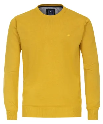 Produktbild von REDMOND Casual Herren Pullover Langarm Rundhals Comfort Gelb 3XL