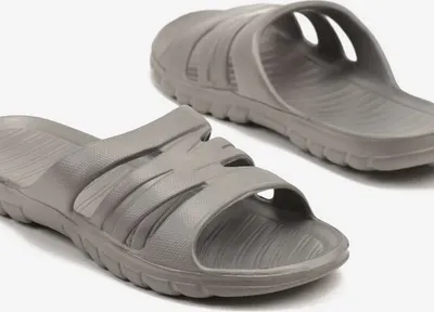 Produktbild von Damen Herren Badeslipper Hausschuhe Pool Garten Iffanire Grau Gr.41