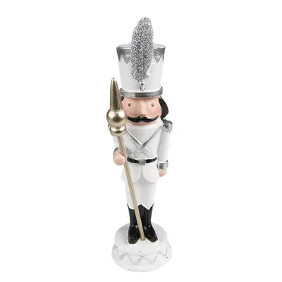 Produktbild von Clayre & Eef Figur Nussknacker 25 cm Weiß Kunststoff