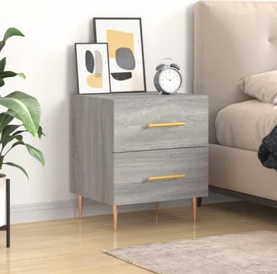 Obrázek produktu pro vidaXL Noční stolek Grey Sonoma 40x35x47,5 cm výrobek ze dřeva