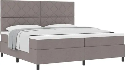 Produktbild von vidaXL Boxspringbett mit Matratze Taupe 200 x 200 cm Stoff
