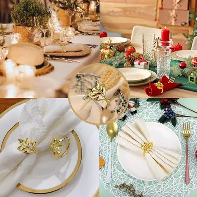Produktbild von Elegante Serviettenringe mit Perlen - 20 Stück - Gold und Weiß - Weidenblattform