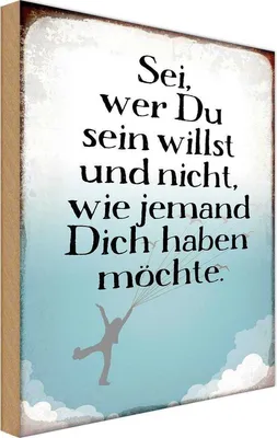 Produktbild von vianmo Holzschild 30x20 cm sei wer du sein willst und nicht Spruch Zitat