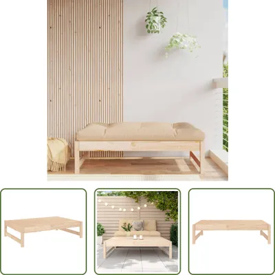 Produktbild von The Living Store Gartenhocker 120x80 cm Massivholz Kiefer
