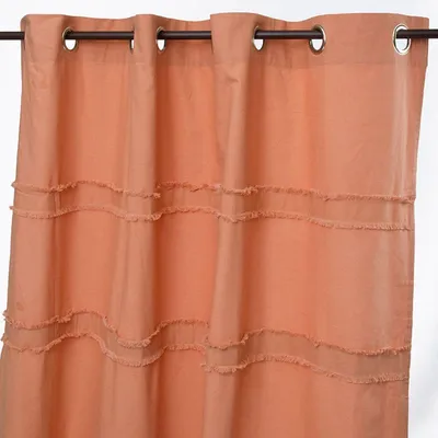 Zdjęcie produktu dla Zasłona bawełniana z oczkami terakota 150x250