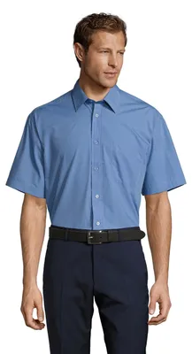 Image de SOLS - Chemise « Bristol » pour homme à manches courtes LT3231 (4XL) (bleu moyen)