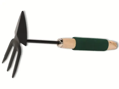 Zdjęcie produktu dla KINZO 2 w 1 mini kultywator ogrodowy z grabiami ogrodowymi z 3 zębami 27 cm