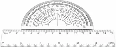 Produktbild von 4 kusy čirého plastového matematického nástroje Sada pravítek zahrnuje 6palcové rovné pravítko a 2ks trojúhelníkového pravítka a úhloměru pro kancelářské školní studentské potřeby