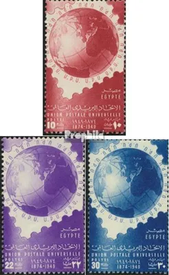 Produktbild von Briefmarken Ägypten 1949 Mi 341-343 (kompl.Ausg.) postfrisch Weltpostverein