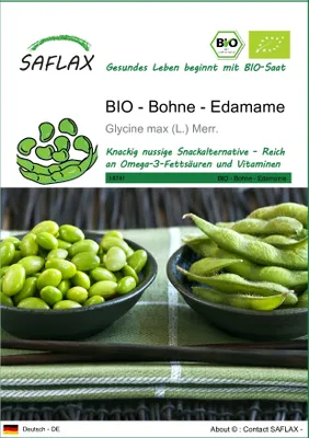 Produktbild von SAFLAX - BIO - Bohne - Edamame - 8 Samen - Glycine