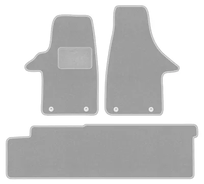 Immagine prodotto di Tappetini in moquette per VW Transporter T5 2003-2015 (commerciale/2 file) – set 4 pezzi, grigi, su misura – Wielganizator OSLO
