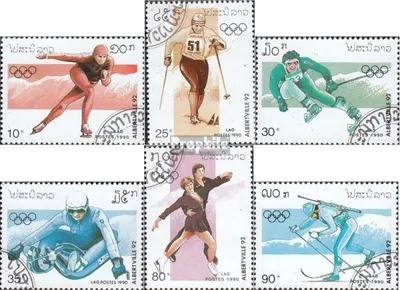 Produktbild von Briefmarken Laos 1990 Mi 1210-1215 (kompl.Ausg.) gestempelt Olympische Winterspiele 92
