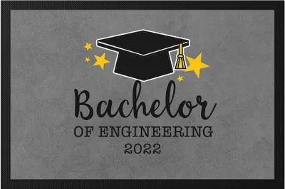 Produktbild von Bachelor of Engineering 2022 Fußmatte Abschluss Geschenk Studium Absolvent Bachelorabschluss Uni