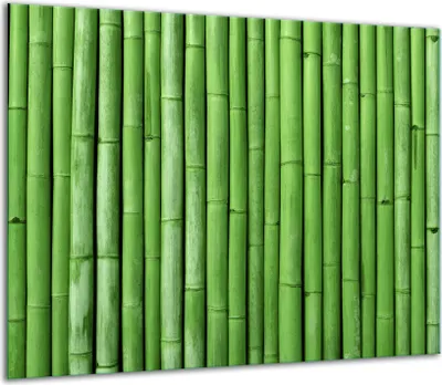 Produktbild von Herdabdeckplatten Glaskeramikkochfeld-Abdeckung Spritzschutz Glas 60x52cm Grün Bambus