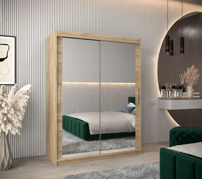 Produktbild von Schwebetürenschrank mit einer Breite von 150 cm TIMEA 3 – Eiche Sonoma