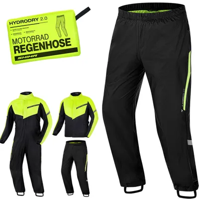 Produktbild von SHIMA HYDRODRY 2.0 Motorrad Regenbekleidung Hose Wasserdicht Reflektierend Damen Herren Set für Regenkombi Waterproof Regenschutz Atmungsaktiv