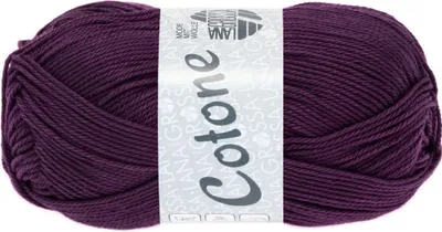 Produktbild von Lana Grossa COTONE 50 g vielseitiges Baumwoll-Basicgarn 125 m Farbe 074 - Brombeer