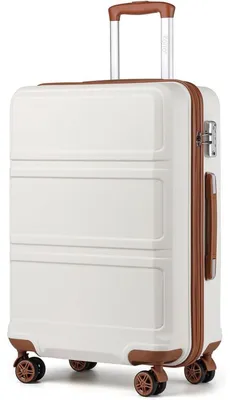Productafbeelding van Koffer, trolley, reiskoffer, maat M (55 cm), crèmekleurig