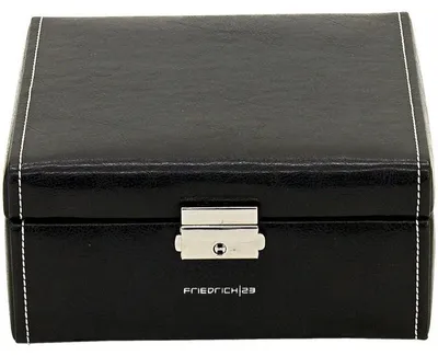Image de Friedrich23 - Montres valise, Bond, synthetique fin, 6 montres, noir 20069-2