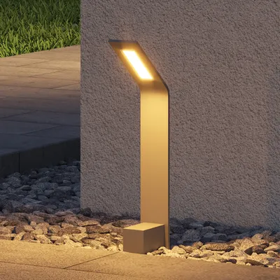 Produktbild von doporro Außenleuchte Wegeleuchten Außen, 6W LED Stehleuchte, 3000K Aussenleuchte Stehlampe, Außenpollerleuchte 40.8CM IP65 Sandgrau dunkel Pfadfinder