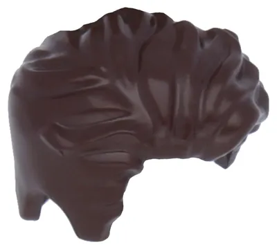 Imagen del producto de 2 unidades de pelo para minifiguras LEGO, con forma curva, hacia la izquierda, despeinado (referencia 23186) – Piezas individuales