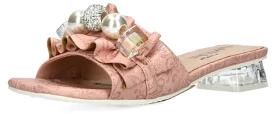 Produktbild von Misstyl by Laura Vita Damen Pantolette Karree Ornament Schmuckperlen MELINA 02, Größe:41 EU, Farbe:Rosa