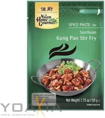 Produktbild von 12er Pack - ASIAN HOME GOURMET Würzpaste für Szechuan Kung Pao Pfanne (12x 50g)