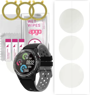 Produktbild von apgo 3 Stück Schutzfolie, Matt, kompatibel mit Maxcom FW47 Argon Lite Smartwatch, Hydrogel Displayschutzfolie mit Positionierhilfe, Displayfolie, robust und kratzfest