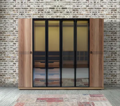 Immagine prodotto di Durchsichtiger Kleiderschrank Möbel Luxus Design Einrichtung Schlafzimmer