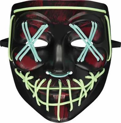 Produktbild von Glow in the Dark Horror Maske blau-grün