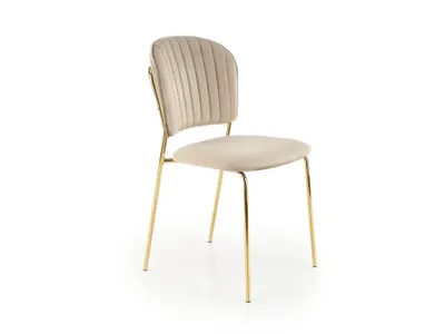 Zdjęcie produktu dla Krzesło tapicerowane K499 VELVET beżowe