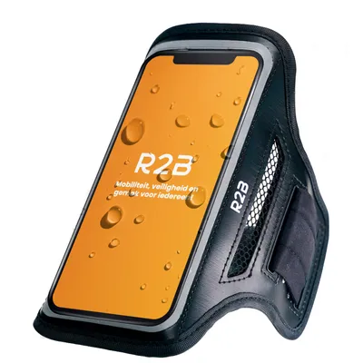 Produktbild von R2B Handyhalterung joggen - wasserdicht bis 7 Zoll- Sportarmband - Handytasche arm - Handy halterung sport – reflektierend