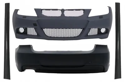 Imagen del producto de Kit de carrocería para BMW Serie 3 E90 (2005-2008), que incluye parachoques delantero y faldones laterales con diseño M-Technik.