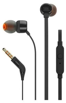 Obrázek produktu pro JBL Tune 110, Kabel, 20 - 20000 Hz, Hovory/hudba, Sluchátka s mikrofonem, Černá