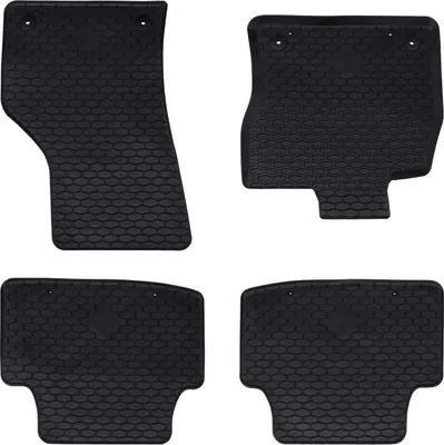 Image de Tapis de voiture 4 pcs Noir Caoutchouc