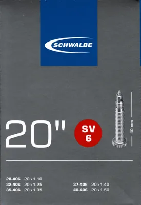 Produktbild von Schwalbe 10413313V, Presta-Ventil, 20", 4 cm, Schwarz, Deutschland, CE