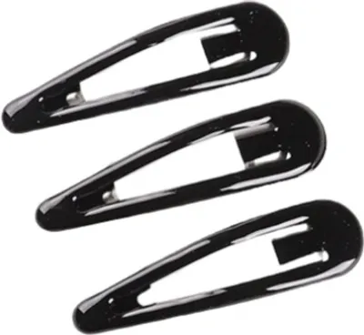 Produktbild von INF Klassische schwarze Wassertropfen-Haarspangen - 3er-Set