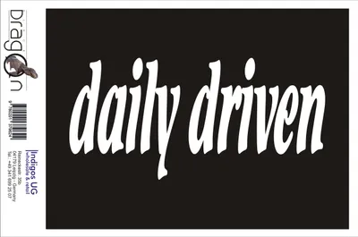 Produktbild von Aufkleber / Autoaufkleber - JDM / Die cut / Auto / OEM - Daily driven - 210x100mm silber - Heckscheibe / Heckscheibenaufkleber