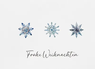 Produktbild von Weihnachten unverpackte Weihnachtskarten mit Briefumschlag Schneeflocken Frohe Weihnachten