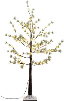 Produktbild von Baum MagicHome Weihnachten, Kiefer, 48 LED warmweiß, einfache Beleuchtung, verschneit, 120 cm