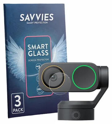 Produktbild von 3x Savvies Schutzglas Folie für Insta360 Link 2 Pro (Linse) 9H Panzer Schutzfolie Glas Displayschutz klar transparent