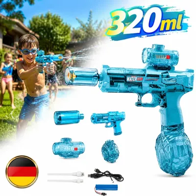 Productafbeelding van Elektrisch waterpistool met LED-licht, terugslag- en geluidseffecten, ideaal voor kinderen en zomerse avonturen