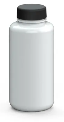 Produktbild von Wasserflasche "Refresh" 700 ml - Auslaufsichere und robuste Tritan Flasche für Schule, Sport und Freizeit - weiß/schwarz